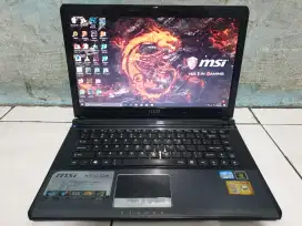LAPTOP MSI X460 COREI5 DUAL VGA NVIDIA GEFORCE GT540 HDD640GB MULUS