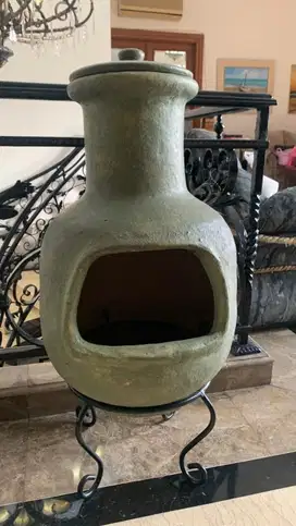 Fire pit / tungku api tembikar untuk hiasan indoor/outdoor di taman