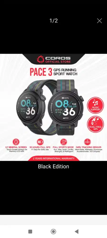 Jam Tangan Coros Pace 3