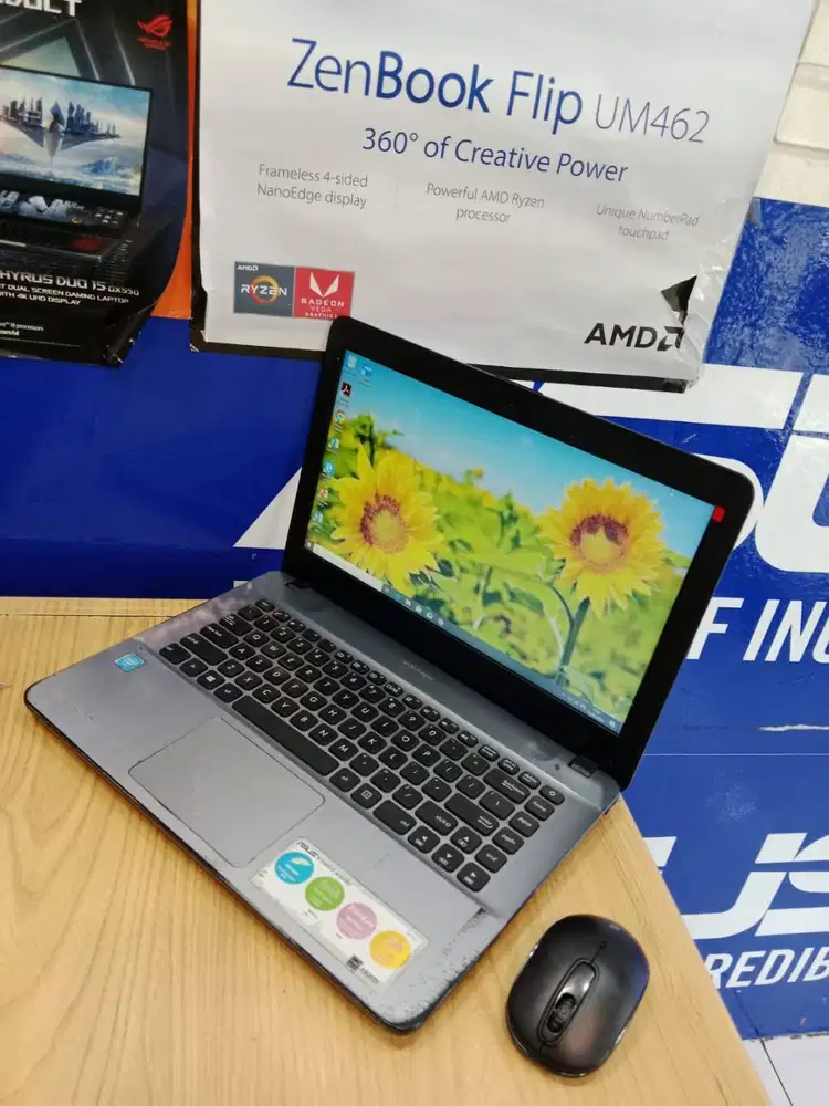 PROMO LAPTOP ASUS X441S RAM 2GB SSD 128GB +HDD 500GB SIAP KULIAH