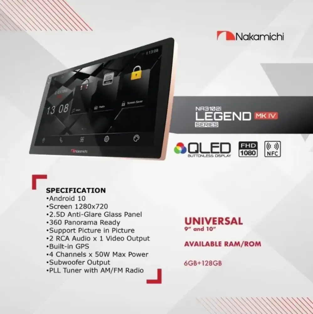 Android 9inch Nakamichi Legend MKIII ram 6/128gb