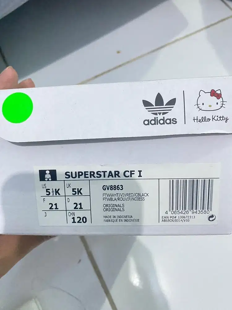 Sepatu anak Hello Kitty Adidas Superstar CF I