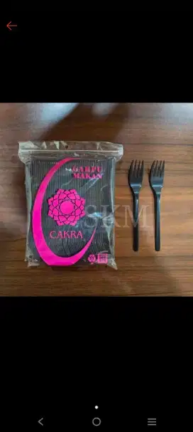 Garpu plastik hitam bahan PP