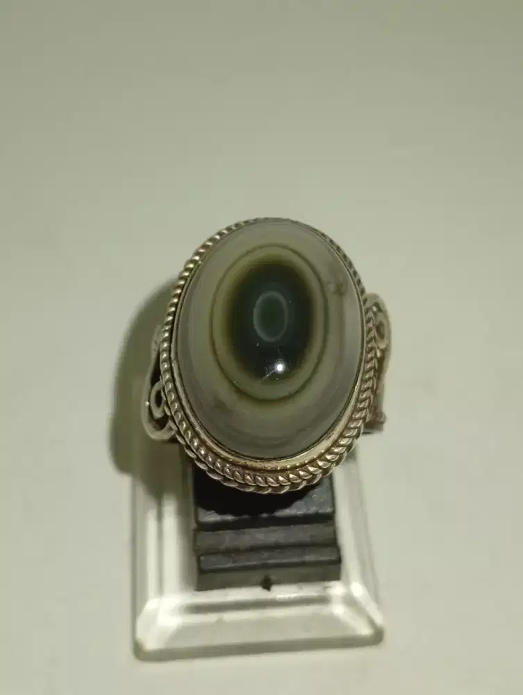 Batu Yaman jaza ring perak handmade