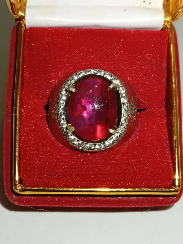 Batu Ruby ring perak handmade