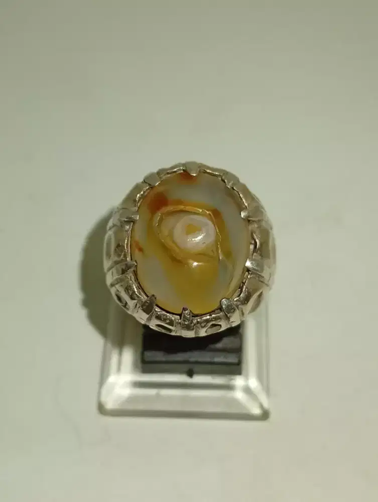 Batu akik sakral unik antik ring perak handmade