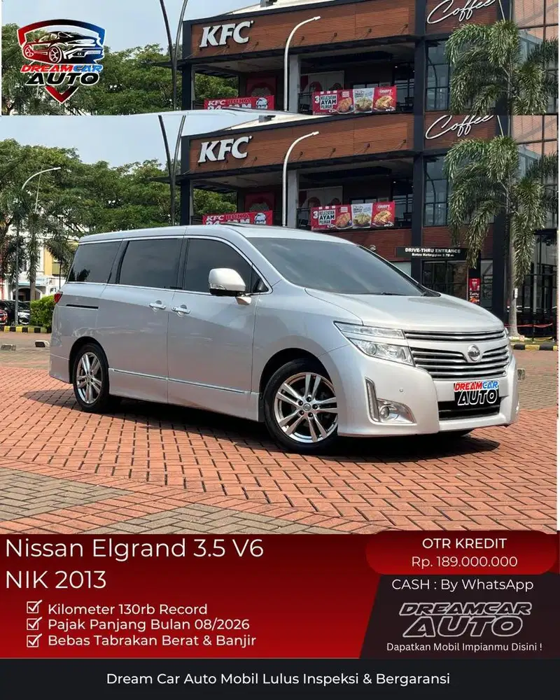 Nissan Elgrand 3.5 V 6 nik 2013 silver at highwaystar