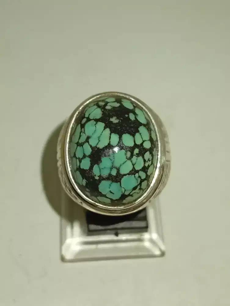 Batu pirus tibet ring perak