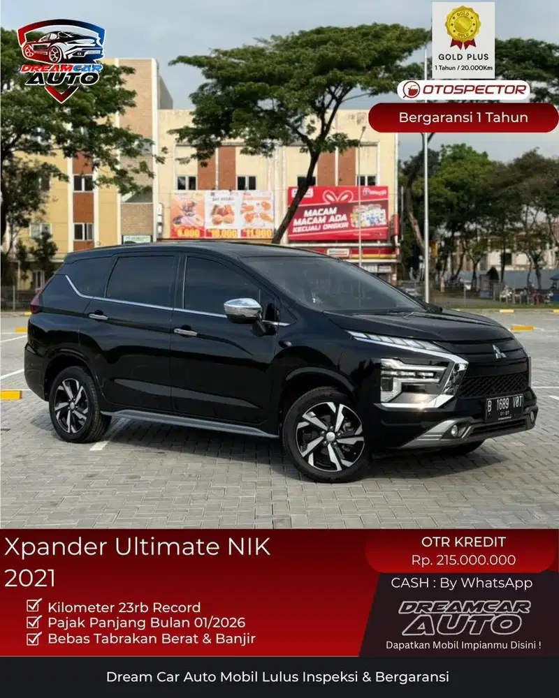 Like new! Mitsubishi Xpander Ultimate NIK 2021 hitam