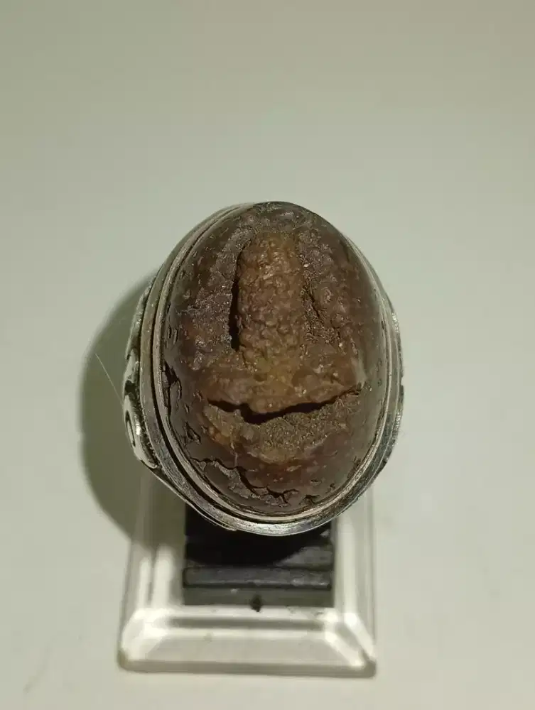 Batu sakral lingga yoni ring perak