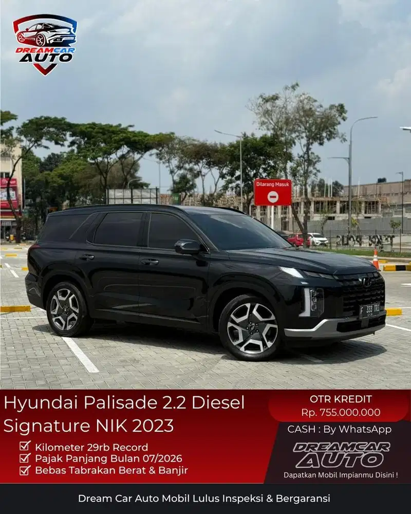 Hyundai Palisade Signature Black on Red Facelift NIK 2023