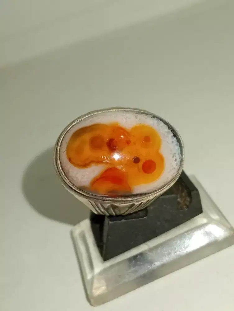 Batu gambar lingga Yoni ring perak
