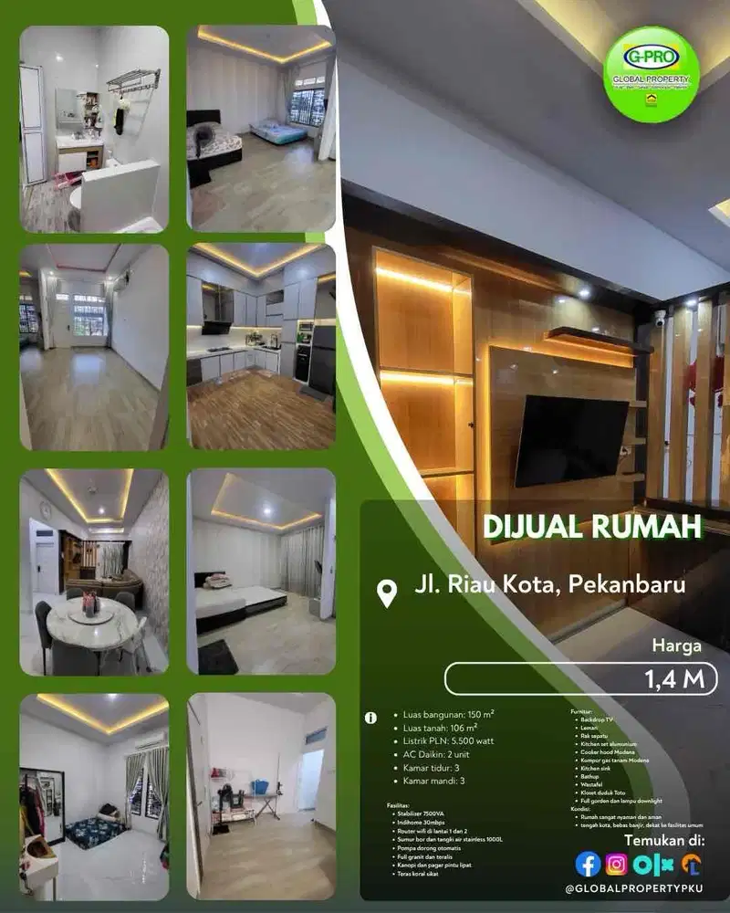 Dijual Rumah Dekat Mall Ciputra Pekanbaru Kota Siap Huni!