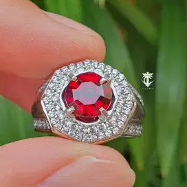 Batu Permata Natural HQ Round Custom Umbalite Garnet 3.47 Ct NTE Memo