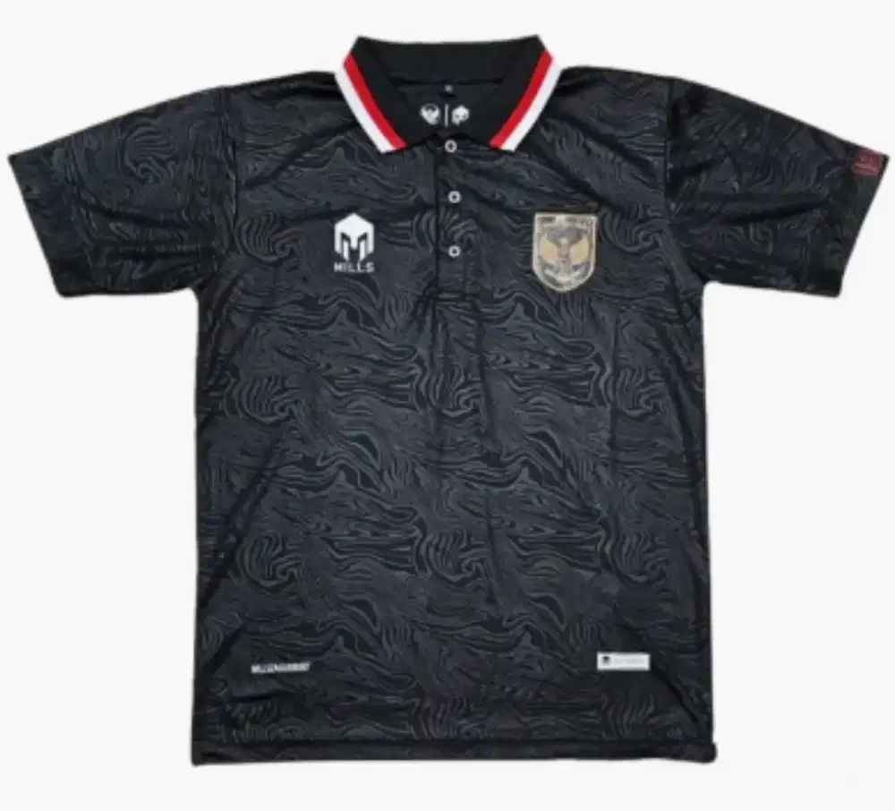 Jersey Timnas away hitam Aparel Mills kondisi baru mulus