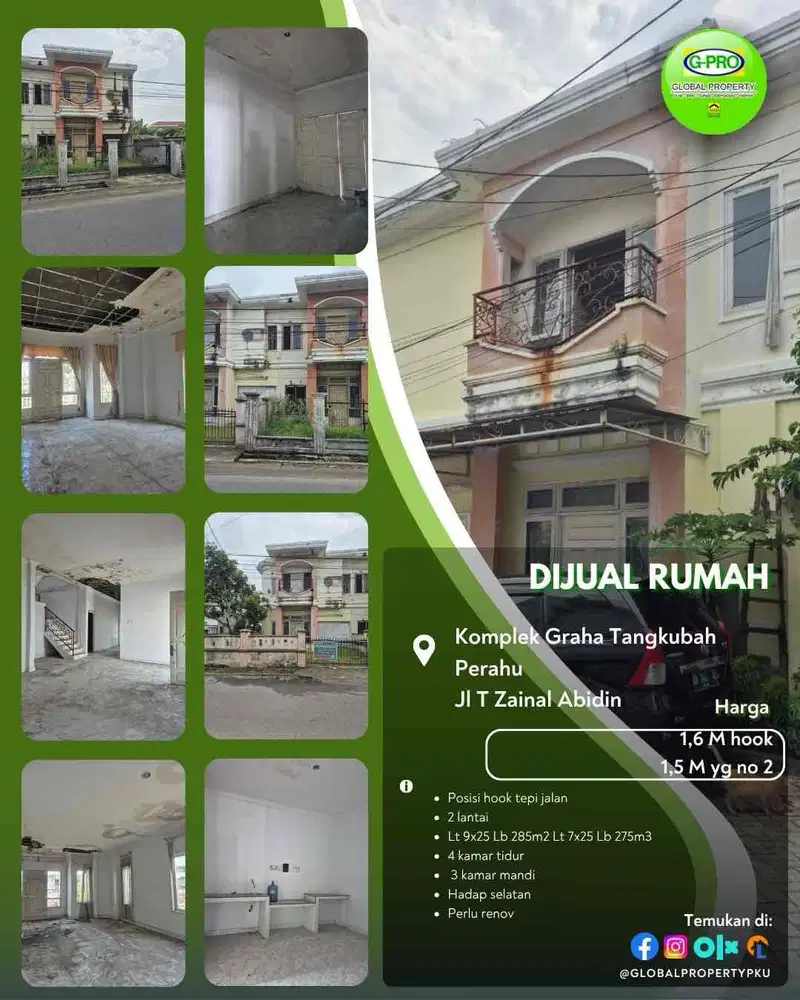 Dijual Rumah Mewah Komplek Graha Tangkuban Perahu Pekanbaru Siap Huni!
