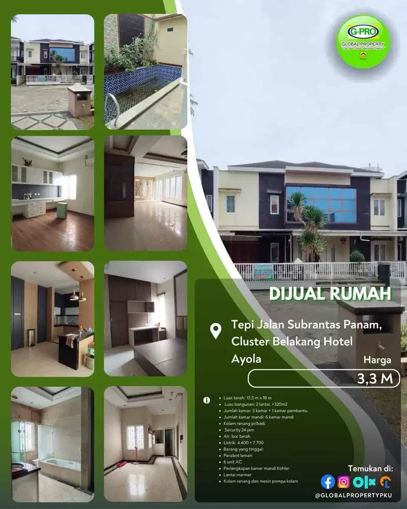 Dijual Rumah Daerah Subrantas Panam Pekanbaru Kota Siap Huni!
