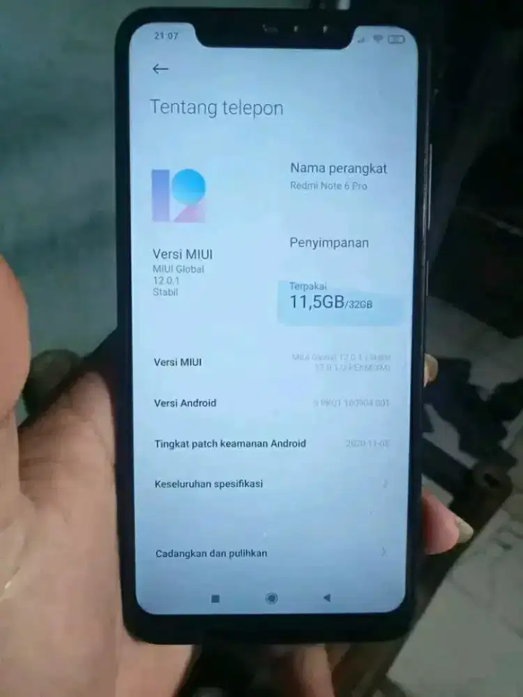 HP xiaomi redmi note 6 pro