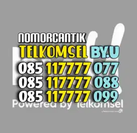 (bisa COD) Nomor Cantik Kartu TELKOMSEL By.U HOKI KUARTED 7777 088