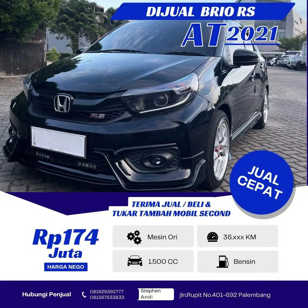 BRIO RS MATIC 21 DP RINGAN PAKET LENGKAP