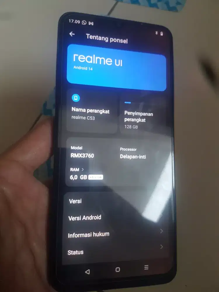 realme c53 ram 6+4/128 gb