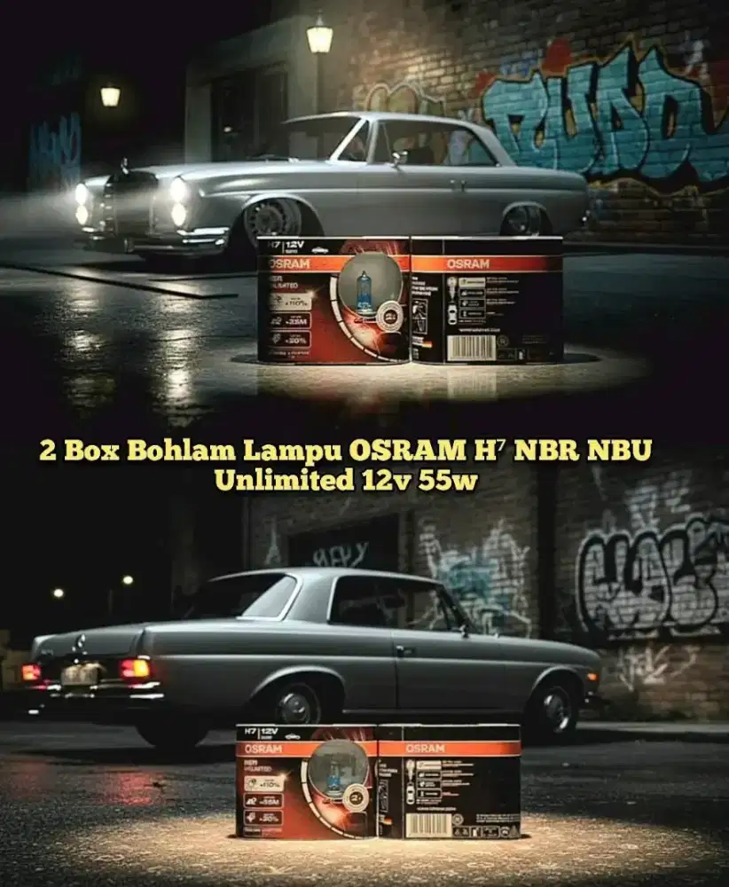 2 Box Bohlam Lampu OSRAM H⁷ NBR NBU Unlimited 12v 55w