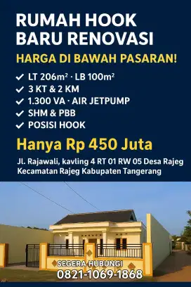 Dijual Murah Rumah hook