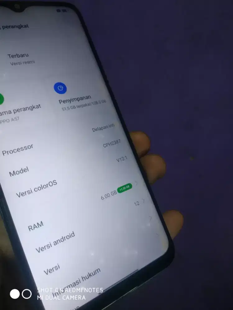Oppo a57 6/128 minus dikit