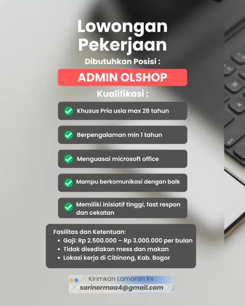 Loker Admin Olshop