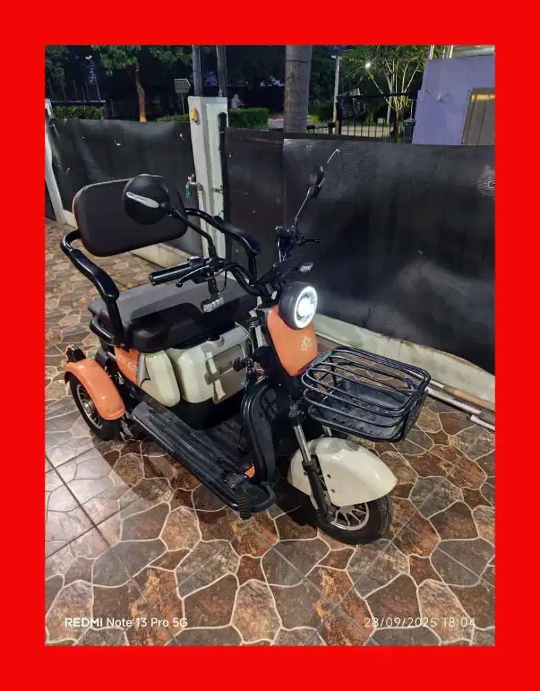 Sepeda Listrik roda 3 Selos 2024 konci remote ada 2 jual murah BU