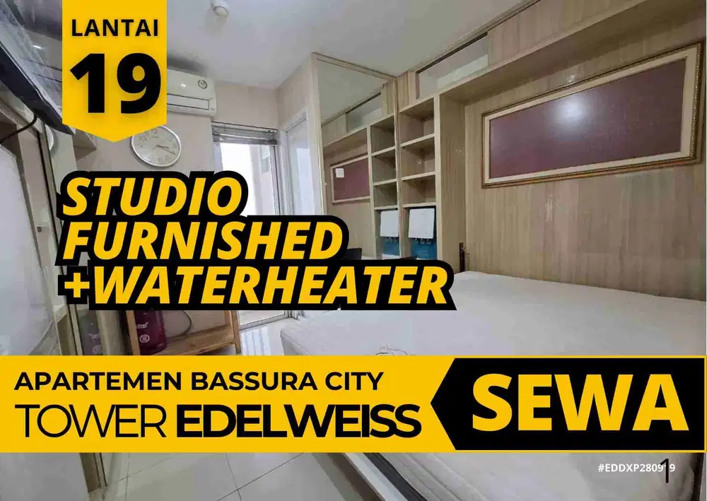 Sewa Studio Murah 3 Bulanan Lantai 19 Apartemen Bassura City