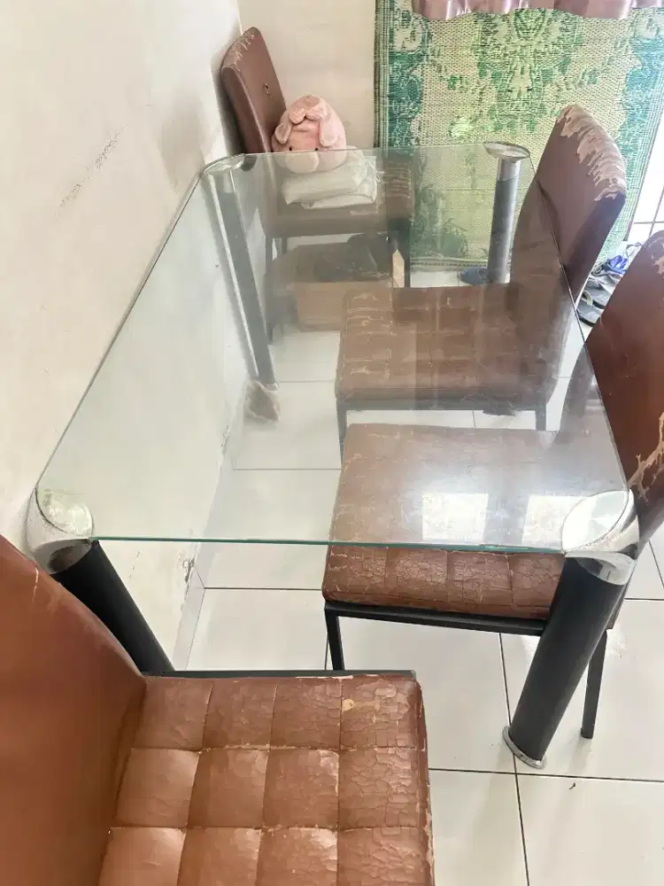 Meja kaca 80 x 120