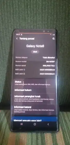 Samsung note 8 mesin