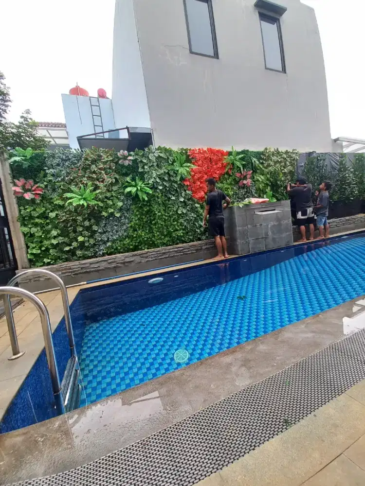 Taman ding vertikal garden artficial taman ding ding vertikal plastik