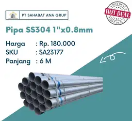 Pipa SS304 1x0.8mm
