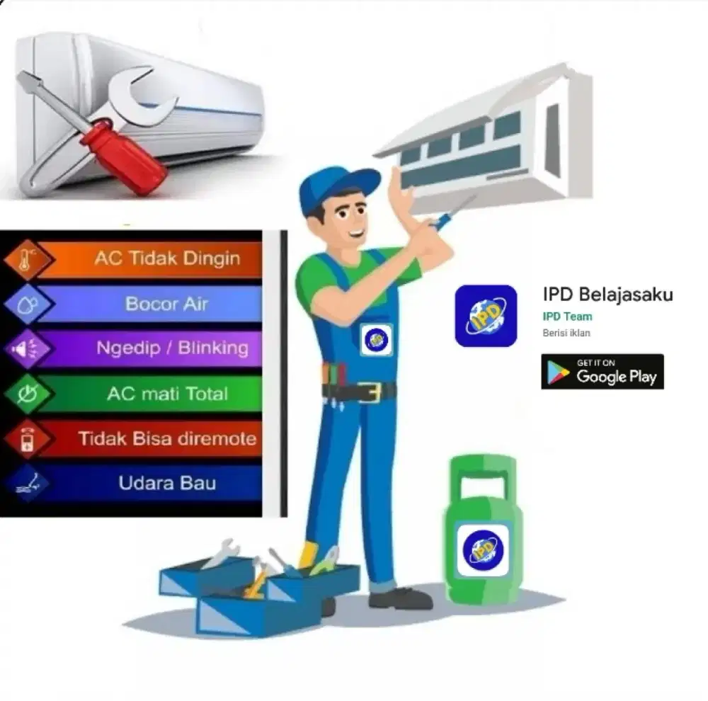 Cuci dan servis ac