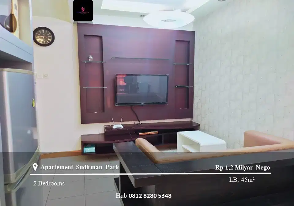 Dijual Apartement Sudirman Park High Floor 2BR Full Furnished