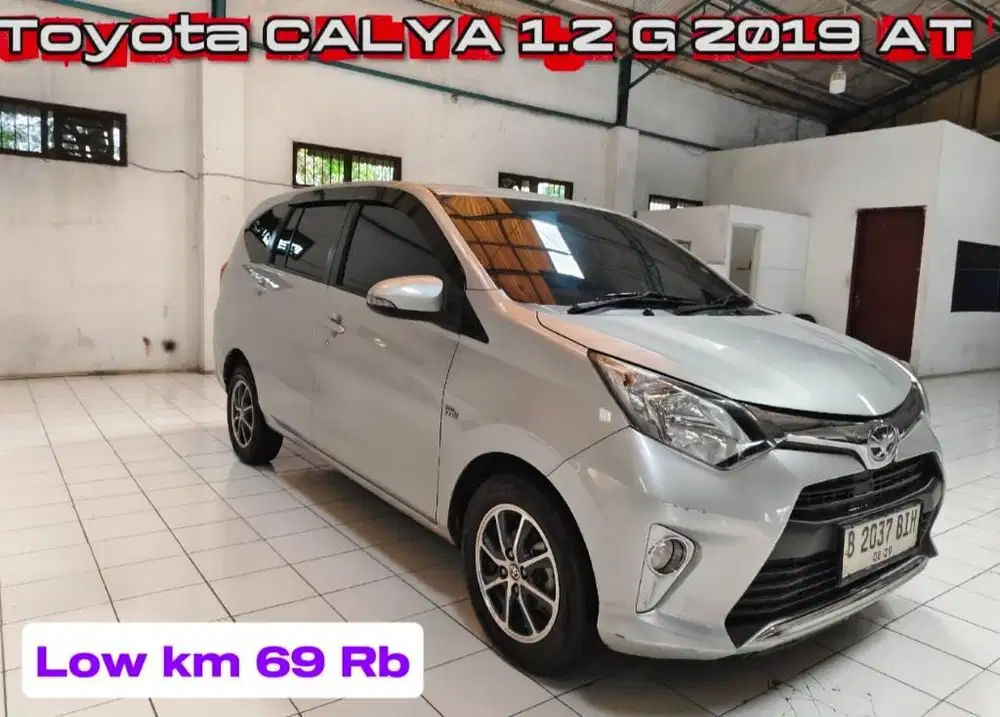 ( Low  km 69 rb)  Toyota CALYA G 1.2 Bensin AT 2019 Silver original
