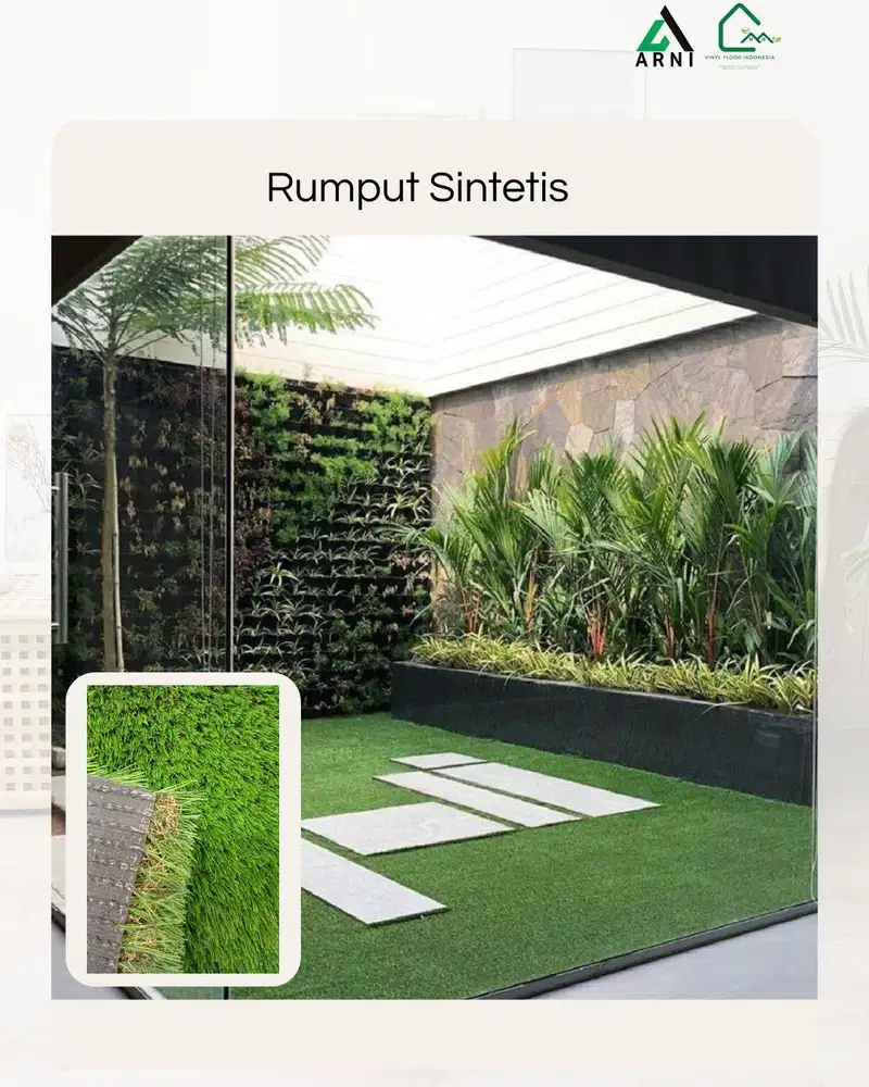 Rumput sintesis untuk rumah anda terlihat cantik