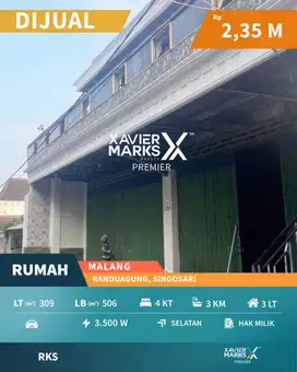 Rumah Plus Gudang Di Randuagung Singosari Malang