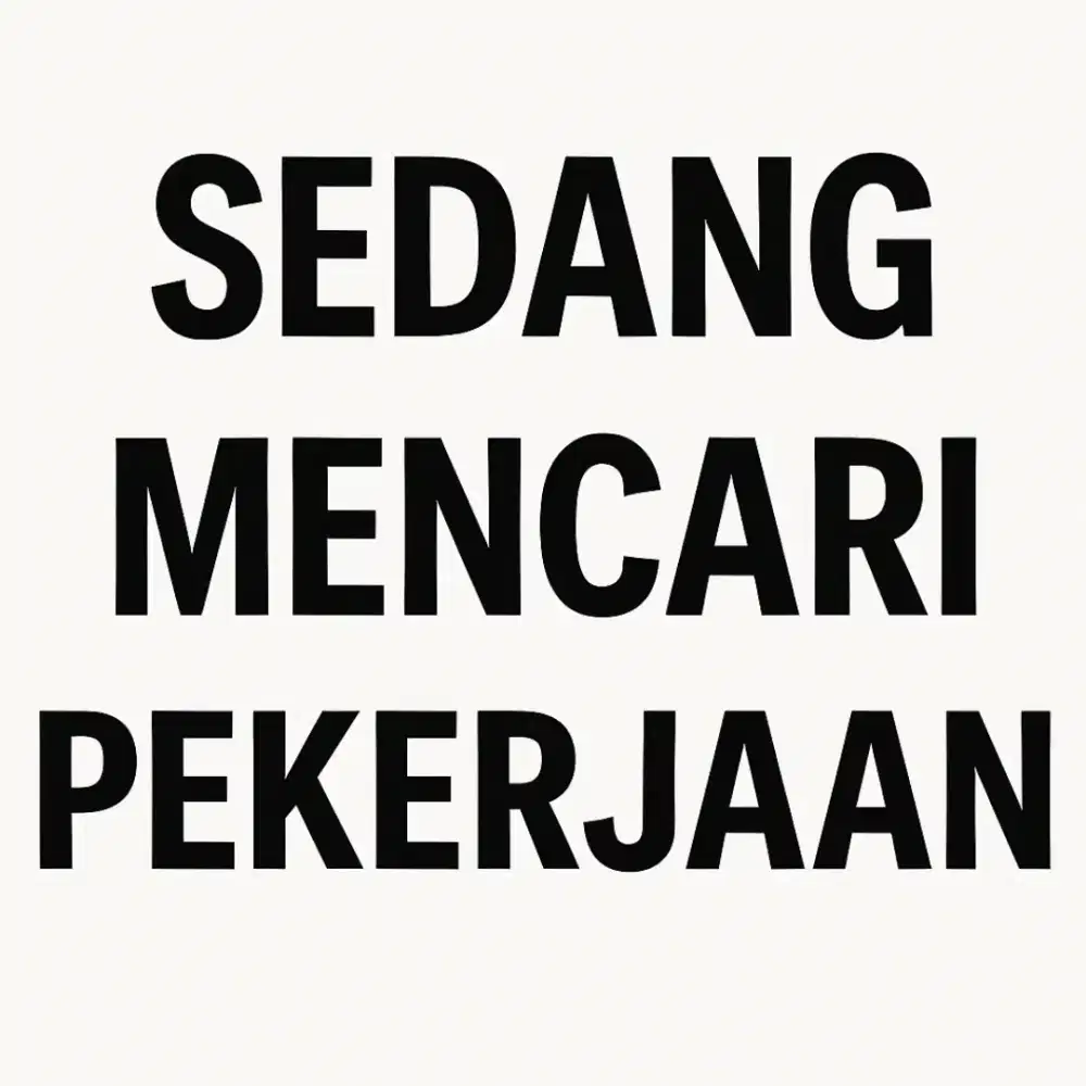 Nyari kerja apa aja yg pnting halal