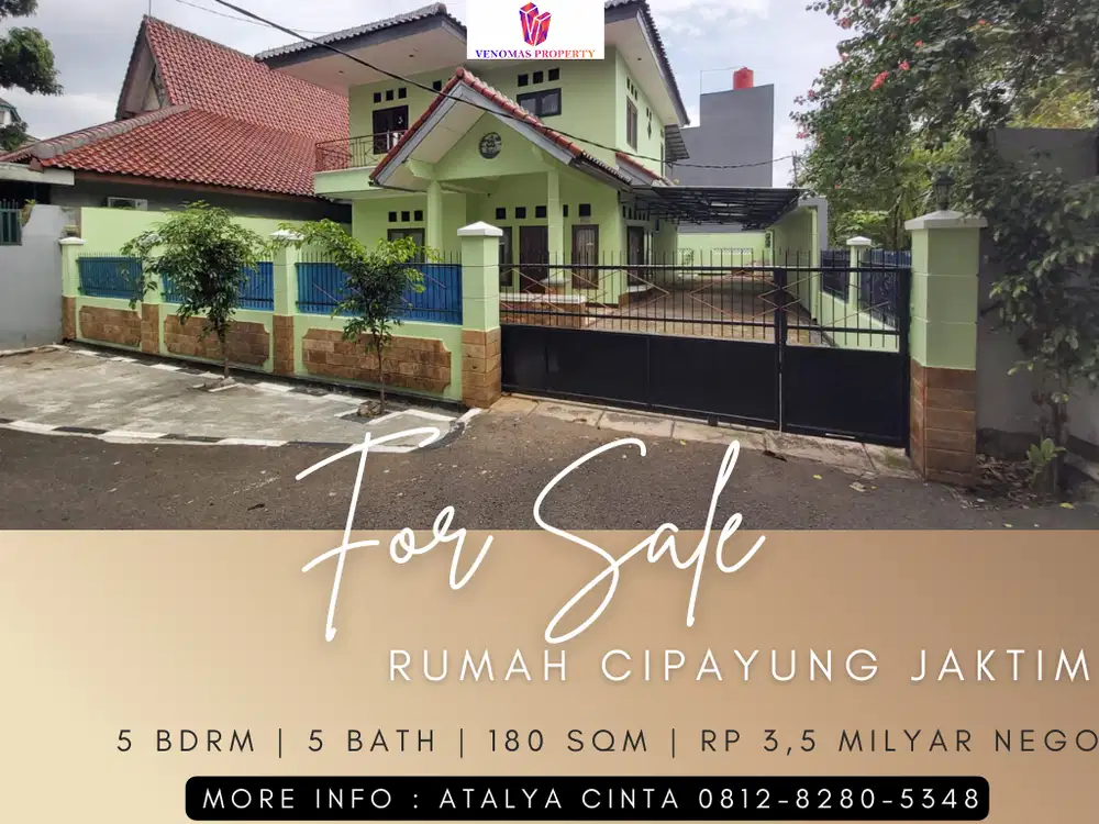 Rumah 2 Lantai Siap Huni Semi Furnished SHM Cipayung, Jakarta Timur