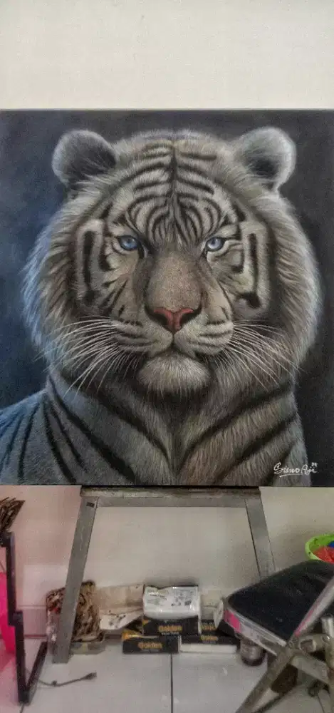 Lukisan harimau putih