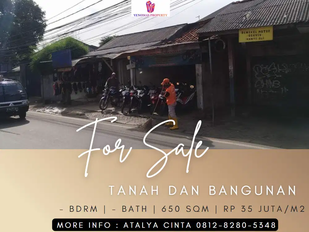 Dijual Tanah Sertfikat Hak Milik dan Bangunan (Di Hitung Tanah Saja)