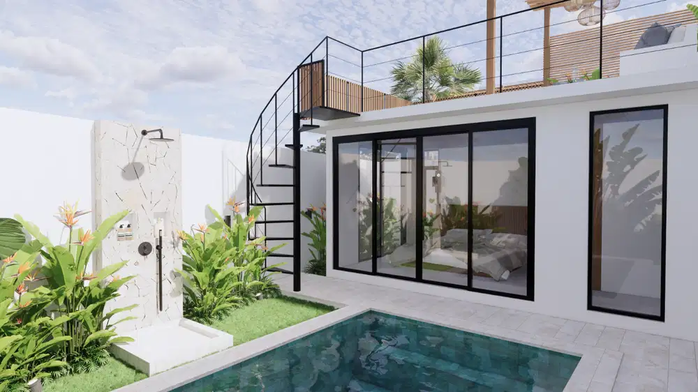 Villa 1 Kamar Tidur dengan Rooftop di Cepaka