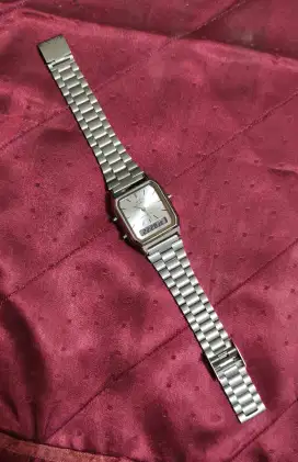 Jam Tangan Casio Silver Analog Digital