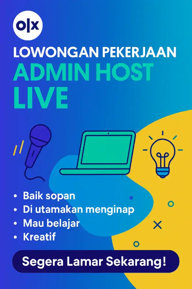 Lowongan adm host Live - Segera dibutuhkan