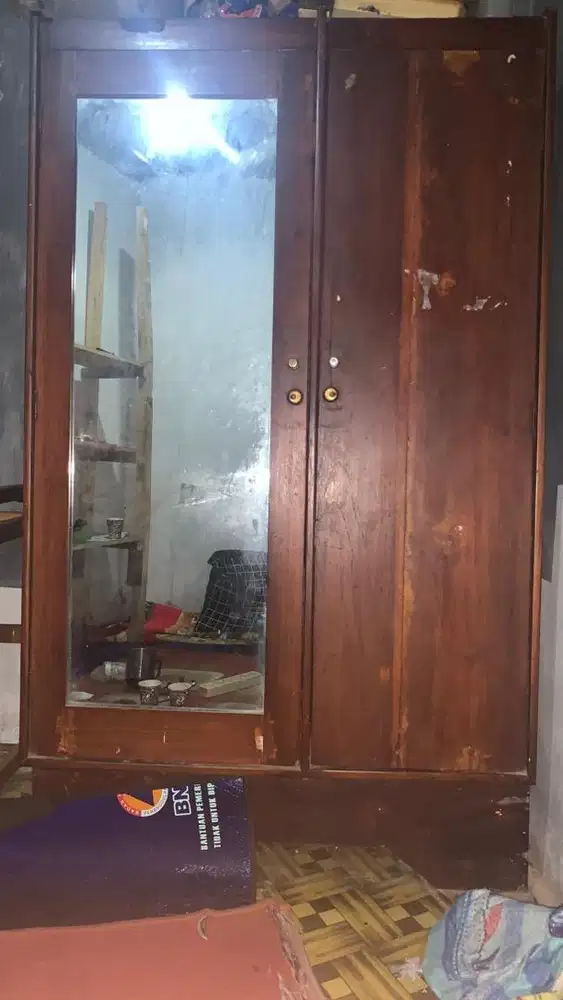 lemari kayu jati campuran