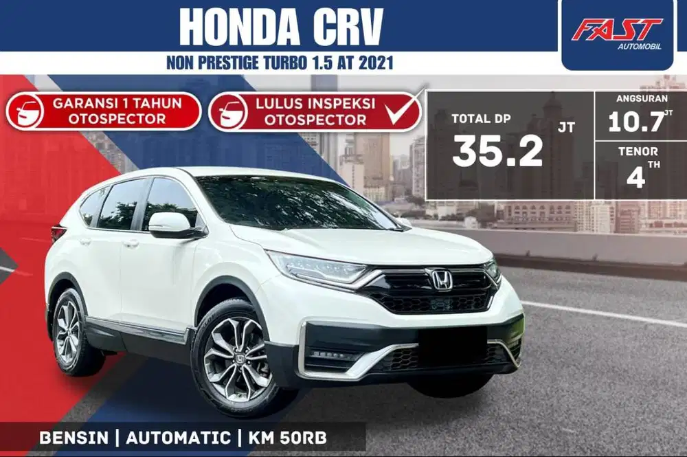 HONDA CRV NON PRESTIGE 2021 1.5 TURBO LOW KM.50RB & PAJAK PANJANG#F3ST