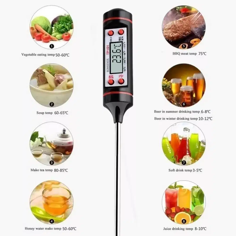 Digital Termometer Makanan Masak Suhu Air Masakan Thermometer TP101